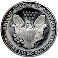 USA, 1 dolar 1990 S, Silver Eagle, stempel lustrzany (Proof)