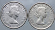 #AP# Kanada, Elżbieta II, 2 x 1 dolar 1955, 1958