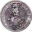 Wlk. Brytania,Elżbieta II,5 funtów 2019, Bestie Królowej,2 oz Ag999