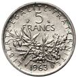 10. Francja, Piąta  Republika, 5 franków 1963