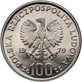 #AM# Polska, PRL, 100 zł 1979, Ryś na gałęzi, próba, nikiel