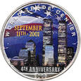 USA, 1 dolar 2005, Srebrny orzeł, 4 rocznica ataku na WTC, uncja Ag