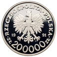 Polska, III RP, 200000 złotych 1991, Igrzyska Barcelona 1992