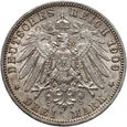 Niemcy, Prusy, Wilhelm II, 3 marki 1909 A, Berlin 