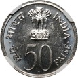 Indie, zestaw, 50 pais i 1 rupia 1964, Jawaharlal Nehru, NGC MS64/PF65