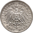 Niemcy, Prusy, Wilhelm II, 3 marki 1908 A