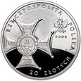 #M Polska, III RP,20 zł 2008,90. rocznica odzyskania niepodległości