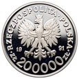  Polska, III RP, 200000 złotych 1991, Olimpiada Albertville '92