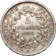 Francja, 5 franków 1875 A, Paryż, Herkules