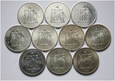 Francja, zestaw 10 x 50 franków 1975- 1978