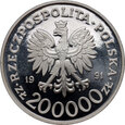  Polska, 200000 złotych 1991, 200. rocznica Konstytucji