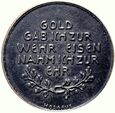 Niemcy, Cesarski Medal Żelazny  IN EISERNER ZEIT 1916   #AJ#