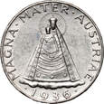Austria, 5 szylingów 1936, Madonna z Mariazell