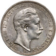  Niemcy, Prusy, Wilhelm II, 3 marki 1909 A, Berlin