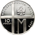 Polska, 10 zł 1998, 20-lecie pontyfikatu Jana Pawła II, NGC PF69