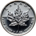 Kanada, 5 dolarów 2007, Liść klonu, 1 uncja srebra