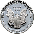 USA, 1 dolar 1990 S, Silver Eagle, stempel lustrzany (proof)