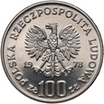 #AM# Polska, PRL, 100 zł 1978, Bóbr, próba, nikiel