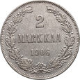 #AJ# Finlandia, Mikołaj II, 2 marki 1906 L, Helsinki