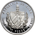 Kuba, 10 pesos 1998, Jan Paweł II, uncja srebra