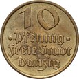 Polska, Wolne Miasto Gdańsk, 10 fenigów 1932, Berlin, Dorsz