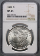 #AJ# USA, dolar 1889, Filadelfia, Morgan, NGC MS63