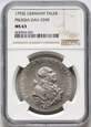 Niemcy, Prusy, Fryderyk Wilhelm II, talar 1793 E, Königsberg NGC MS63