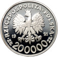 Polska, III RP, 200000 złotych 1991, Igrzyska Olimpijskie Albertville