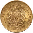 Niemcy, Wirtembergia, Karol, 10 marek, 1873 F, #MT