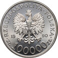 #AJ# Polska, III RP, 100000 złotych 1990, Solidarność, typ A