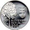 Słowacja, 200 koron 2001, stempel lustrzany