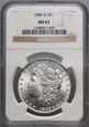 #AJ# USA, dolar 1885 O, Morgan, NGC MS63