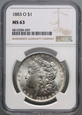 #AJ# USA, dolar 1883 O, Morgan, NGC MS63