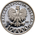 9. III RP, 100000 złotych 1990, Solidarność, Typ D, proof