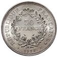 08. Francja, Piąta  Republika, 50 franków 1977, Herkules