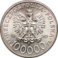 #AK# Polska, III RP, 100000 złotych 1990, Solidarność, typ C