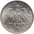 167. Saksonia, Fryderyk August III, 3 marki 1913 E, Bitwa pod Lipskiem