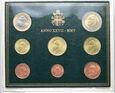 Watykan, Jan Paweł II, Zestaw monet od 1 centa do 2 euro, 2005