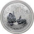 Australia, Elżbieta II, dolar 2011, Rok Królika, uncja srebra