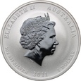 Australia, Elżbieta II, dolar 2011, Rok Królika, uncja srebra