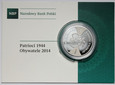 Polska, III RP, 20 złotych 2014, Patrioci 1944 - Obywatele 2014