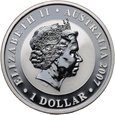 Australia, Elżbieta II, dolar 2007, Koala, uncja srebra