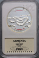 #AJ# Armenia, 100 dram 2007, Żmija Armeńska, GCN PR69