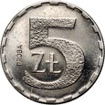 Polska, PRL, 5 złotych 1989, PRÓBA, Nikiel