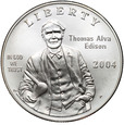 USA, 1 dolar 2004 P, Thomas Edison, Żarówka
