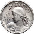 #AK#  Polska, II RP,  1 złoty 1925, Żniwiarka, Londyn