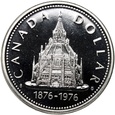 #AZ# 02. Kanada, Elżbieta II, dolar 1976, Biblioteka w Ottawie