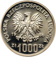 Polska, PRL, 1000 zł 1986, Mistrzostwa Świata Meksyk, Próba