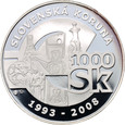 Słowacja,1000 koron 2008, stempel lustrzany