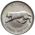 186.Kanada, Elżbieta II, 25 centów, 1967